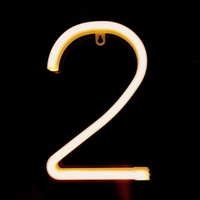 LED 0-9 Shape Figure Lamp Warm White