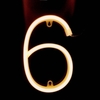 LED 0-9 Shape Figure Lamp Warm White