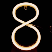 LED 0-9 Shape Figure Lamp Warm White