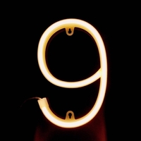 LED 0-9 Shape Figure Lamp Warm White