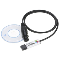 Lixada USB to DMX Interface Adapter LED DMX512 Computer PC Stage Lighting Controller Dimmer