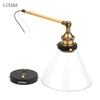 Lixada Vintage Glass Wall Sconces Rustic Country Wall Lamps Retro Mounted Wall Bedroom Stair Mirror Lamps E27