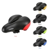 Lixada Wide Bicycle Saddle MTB Mountain Bike Seat Road Bike Seat Cycling Cushion Saddle with Safety Taillight