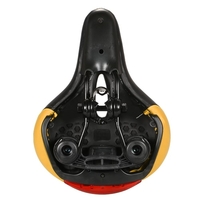 Lixada Wide Bicycle Saddle MTB Mountain Bike Seat Road Bike Seat Cycling Cushion Saddle with Safety Taillight