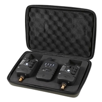 Lixada Wireless Fishing Bite Alarms Set Digital Fishing Alarm Kit LED Alarm Indicator Alert Bell Receiver Fishing Tackle with Zippered Box