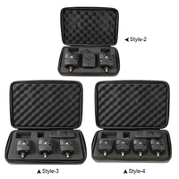 Lixada Wireless Fishing Bite Alarms Set Digital Fishing Alarm Kit LED Alarm Indicator Alert Bell Receiver Fishing Tackle with Zippered Box