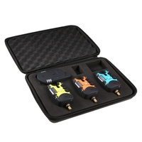 Lixada Wireless Fishing Bite Alarms Set Digital Fishing Alarm Kit LED Alarm Indicator Alert Bell Receiver Fishing Tackle with Zippered Box