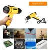 LODESTAR High Quality LCD Digital Temperature-controlled Electric Hot Air Gun Adjustable Heat IC SMD Welding Tools with Nozzle 2000W AC220
