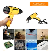 LODESTAR High Quality LCD Digital Temperature-controlled Electric Hot Air Gun Adjustable Heat IC SMD Welding Tools with Nozzle 2000W AC220