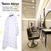 Long Hairdressing Salon Apron Hair Cutting Cape White Hair Cloth Flower Hair Styling Cape