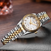LONGBO Luxury Diamond Stainless Steel Couple