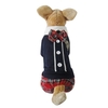 Lovely Bowtie Fashionable Campus Style Pet Puppy Dog Clothes Jumpsuit Couple Dress for Spring Autumn Female M
