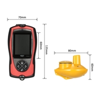 LUCKY Portable 2-in-1 Rechargeable 2.4inch LCD Wireless Sonar Transducer Depth Locator ICE Ocean Boat Fish Finder Alarm Fish Detector