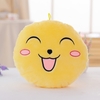 Luminous Soft LED Colorful Sweet Round Smiling Face Stuffed Plush Toy Night light Pillow Cushion Decorative Emoji Pillows White Style 1