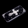 Luxury Clear Transparent Crystal Bling Rhinestone Diamond Cross Case Hard Back Cover Protective Shell for Apple iPhone 6