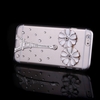 Luxury Clear Transparent Crystal Bling Rhinestone Diamond Silver Flower Eiffel Tower Case Hard Back Cover Protective Shell for Apple iPhone 6
