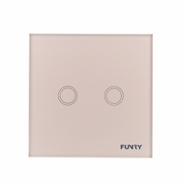 Luxury Crystal Toughened Glass Switch Panel 110~250V Wireless Remote Touch Screen Wall Light Switch