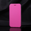 Luxury Slim Flip Leather Rhombus Grain Case Soft Clear TPU Back Cover Protective Shell for Apple iPhone 6 4.7" Rose Red
