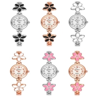 Lvpai Brand Women Female Daisies Flower Rhinestone Bracelet Watch Quartz Wristwatch Analog Girl Lady Women Dress Fashion Classic Gift
