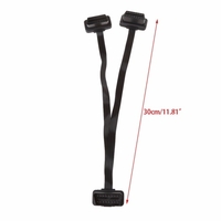 OBDII OBD 16 Pin Male To Dual Female Y Splitter Elbow Extension Connector Cable