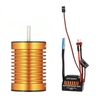OCDAY 9T 4370 KV 4 Poles Sensorless Brushless Motor and Waterproof 60A Sensorless Brushless Car ESC for 1/10 RC Car Truck Boat
