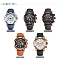 OCHSTIN 2017 Fashion Luxury Men Watch Genuine Leather Quartz Luminous Wristwatch Water-Proof Chronograph Man Casual Watch + Box
