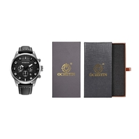 OCHSTIN 3ATM Water Resistant Men Genuine Leather Strap Analog Quartz Watch Excellent Man Wristwatch with Calendar