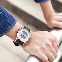 OCHSTIN Fashion Business Genuine Leather Automatic Men Watches Mechanical 3ATM Water-resistant Luminous Casual Man Wristwatch
