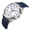 OCHSTIN Fashion Sport Genuine Leather Men Watches Quartz 3ATM Water-resistant Man Wristwatch Calendar Chronograph
