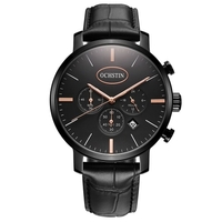 OCHSTIN Luxury Luminous Ultra Thin Quartz Men Casual Wristwatch Genuine Leather Water-Proof Military Watch Masculino Relogio + Box