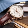 OCHSTIN New Luxury Brand Genuine Leather Men Business Watch Quartz Analog Water-Proof Mans Wristwatch Chronograph Calendar + Box