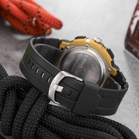 OHSEN Dual Display Digital Quartz Men Watch 5ATM Water-Proof Sports Watch Rubber Band Chronograph/Backlight/Alarm Masculino Relogio