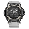 OHSEN Dual Display Digital Quartz Men Watch 5ATM Water-Proof Sports Watch Rubber Band Chronograph/Backlight/Alarm Masculino Relogio