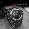 OHSEN Dual Display Digital Quartz Men Watch 5ATM Water-Proof Sports Watch Rubber Band Chronograph/Backlight/Alarm Masculino Relogio