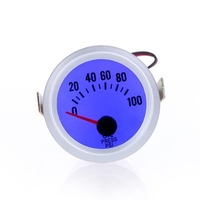 Oil Pressure Meter Gauge with Sensor for Auto Car 2" 52mm 0~100PSI Blue LED Light