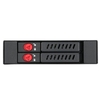 OImaster Full Metal 2 Bays Mobile Rack with Key Lock LED Indicator Support Hot Swap for 2.5