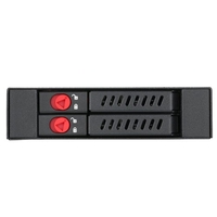 OImaster Full Metal 2 Bays Mobile Rack with Key Lock LED Indicator Support Hot Swap for 2.5