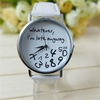 OKTIME Hot Fashion Women Leather Watch Wathever I am Late Anyway Letter Quartz Alloy Watches New