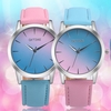 OKTIME New Fashion Women Colorful Jelly Sports Quartz Leather Band Students Casual Wrist Watches