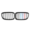One Pair Front Center Kidney Grilles Gloss Black Mixed Color Grill for BMW F20 116i 118i 120i 125i 135i 2012-2014