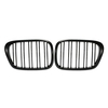 One Pair of Car Gloss Black Front Grille Grilles for BMW E39 2001-2004