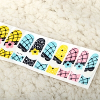 One Sheet Mix Style 3D Glitter Nail Art Stickers Patch Wraps Fingers Toes Tips Decoration