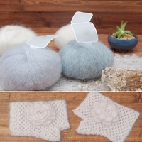 One Skein Mohair Hand Knitting Soft Yarn Fingering Baby Fine Wool Crochet Threads Scarf Delicate Smooth Women Baby Clothes Style 1