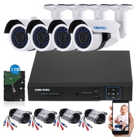 OWSOO 4CH H.264 1080P Full AHD Camera System PAL System