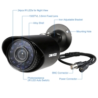 OWSOO 4CH H.264 Full 1080N DVR +4*1500TVL Waterproof CCTV Bullet Camera+ 4*60ft Surveillance Cable