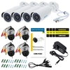 OWSOO 4pcs AHD 720P 1500TVL Security CCTV Camera + 4*60ft Surveillance Cable Outdoor Weatherproof IR-CUT Night View