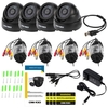 OWSOO 800TVL CCTV Security Surveillance Kit 4*Indoor Camera + 4*60ft Cable 3.6mm 24LEDs IR-CUT Night View Plug and Play (Power Plug: 1=EU / 2=US / 3=UK / 4=AU)