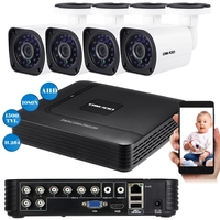 OWSOO 8CH 1080N DVR + 4pcs AHD 720P Outdoor Bullet CCTV Camera PAL System