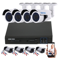 OWSOO 8CH H.264 1080N DVR +4*1080P AHD IR CCTV Camera + 4*60ft Surveillance Cable