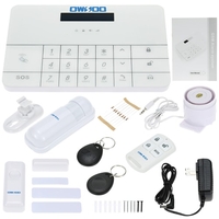OWSOO Wireless LCD GSM & SMS RFID Touch Keyboard Home House Security Burglar Intruder Alarm System Auto Dialer